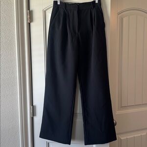 Abercrombie Black Tailored Wide Leg Trousers